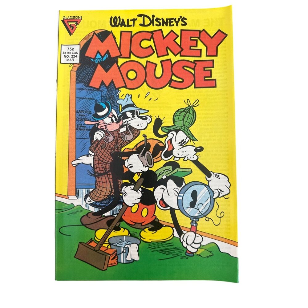 Gladstone Walt Disneys Mickey Mouse Comic #224 March 1987 Bagged Boarded